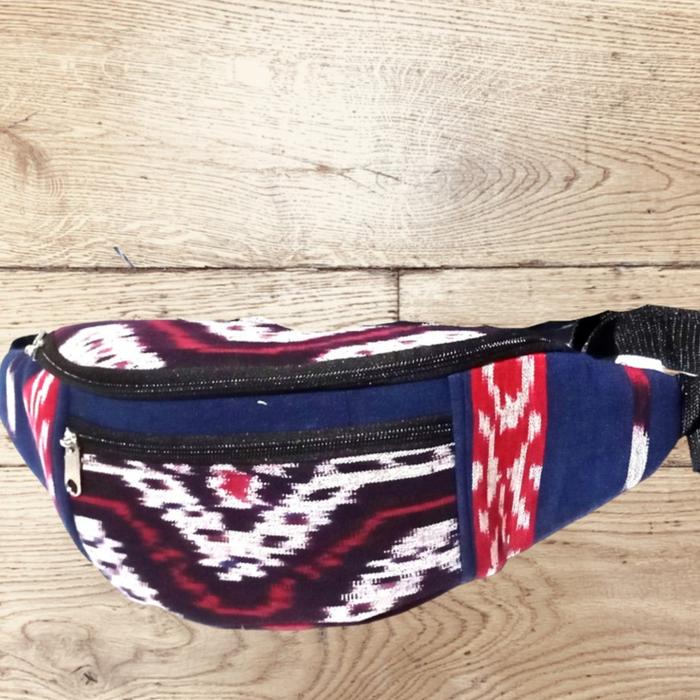 Tas Waist Bag Selempang Pria Tenun Asli Lombok Toraja