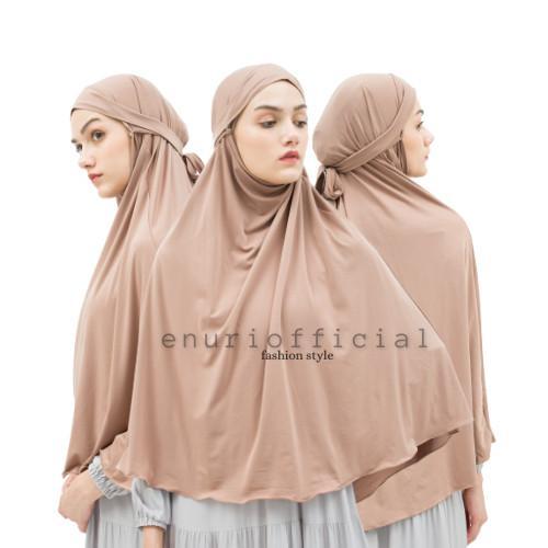 Faeyza Alwa - Jilbab French Khimar Bergo Tali Syari Jersey Jumbo