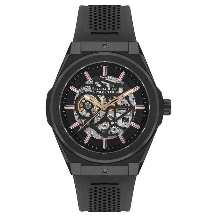 Jam Tangan Beverly Hills Polo Club BP3315X.061 Automatic Black Rubber Strap