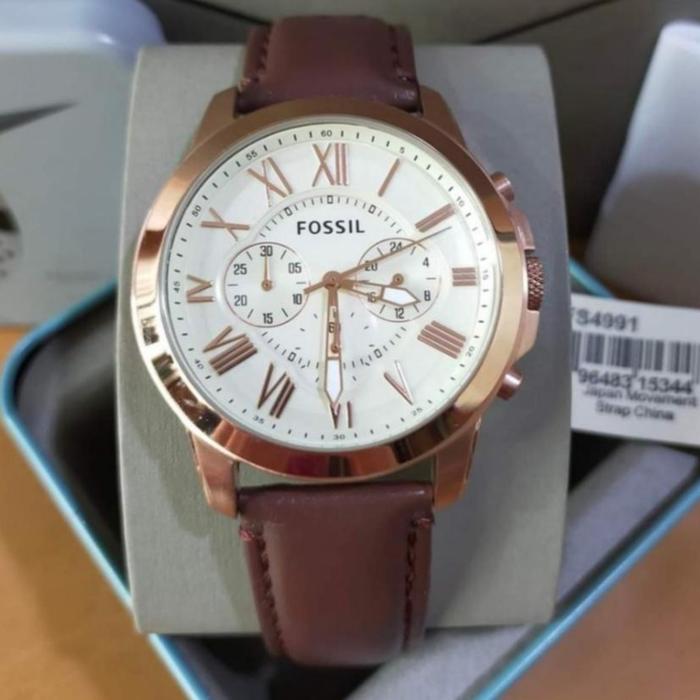 FOSSIL JAM TANGAN PRIA FS4991 GRANT CHRONOGRAPH ORIGINAL