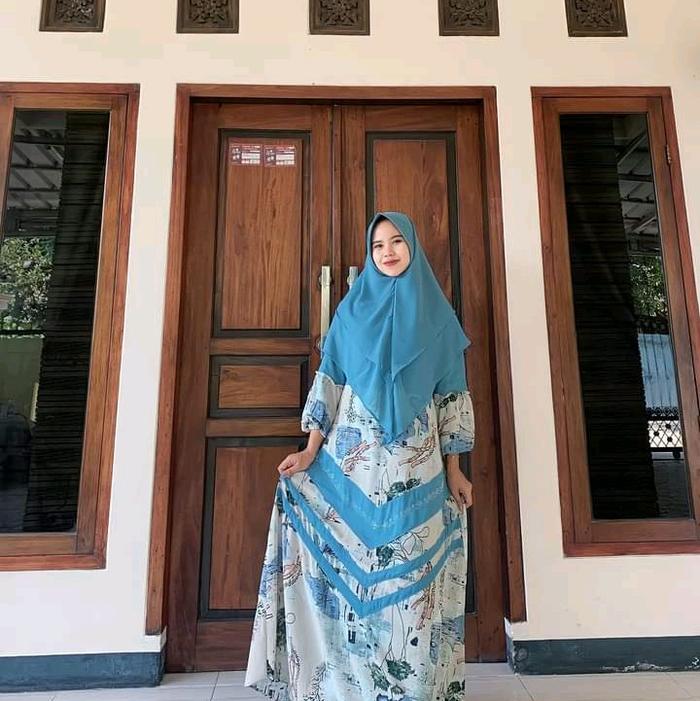 baju gamis + kerudung sar'i
