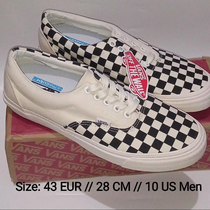 Sepatu Pria Vans Era Craft Podium Checkerboard White Putih Ultra Cush Lite size 43 Original OG Authe