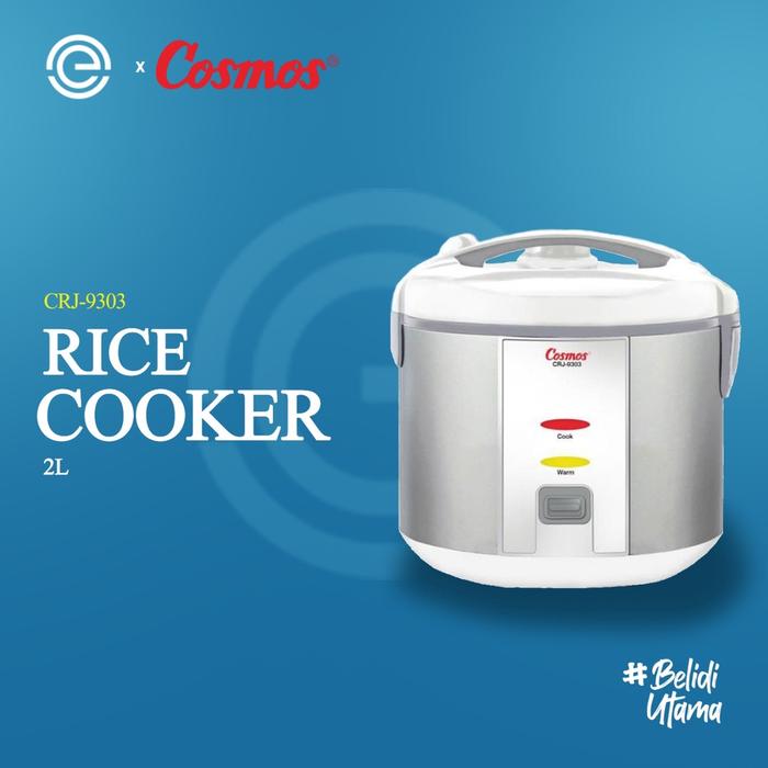 COSMOS Rice Cooker Stainless 2 Liter CRJ-9303