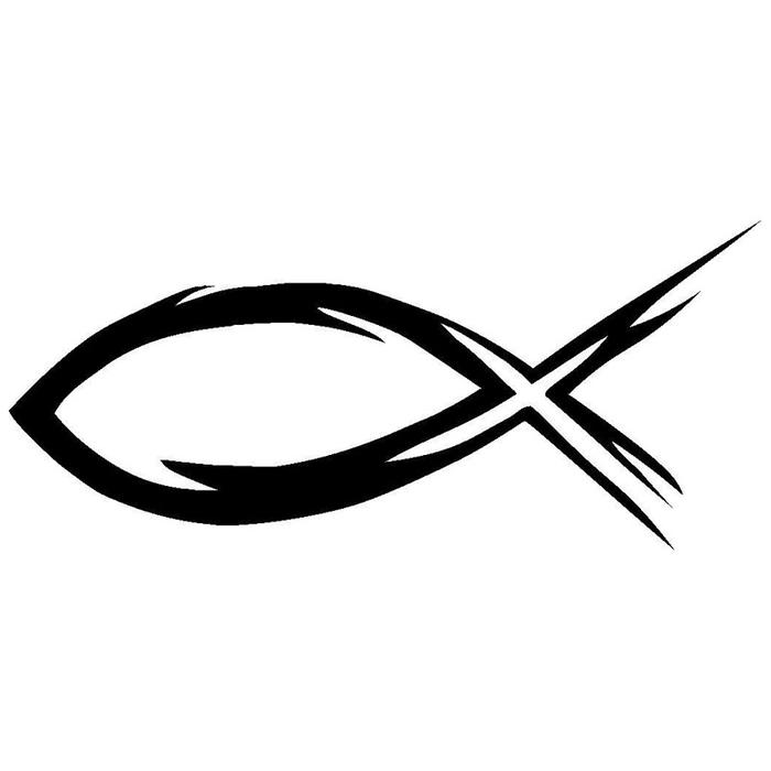 Car Sticker Jesus Fish Vinyl Decal Car Styling Window Decoration