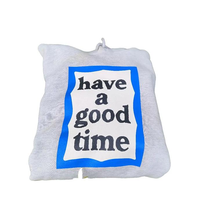 Hoodie Blue Frame HAGT untuk Pria dan Wanita - Crewneck, Katun, Cowok, Hitam, Motif, Baju, Distro, S