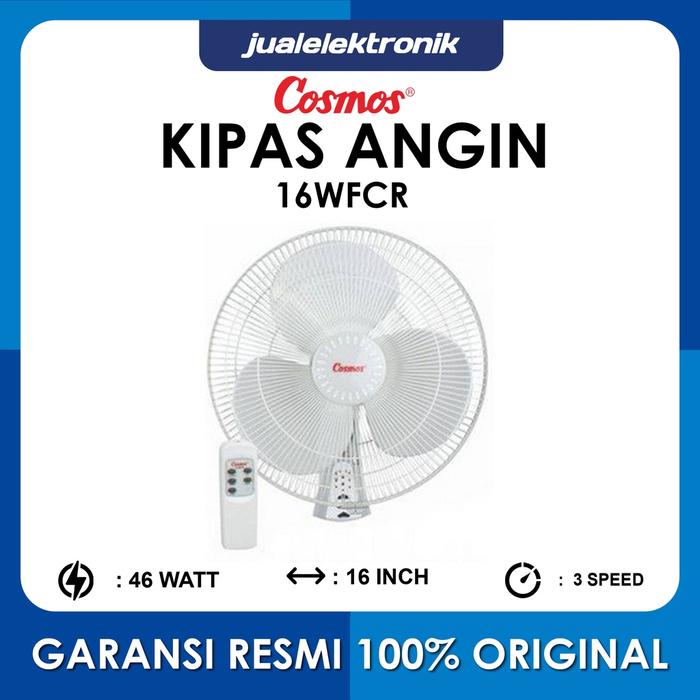 Cosmos Wall Fan 16 inch Remote - 16WFCR Kipas Angin Dinding