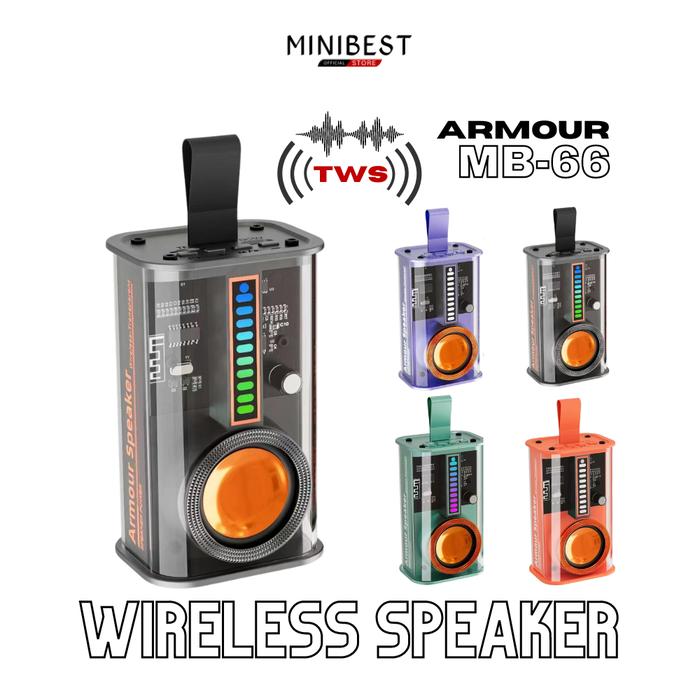 MINIBEST MB66 Armour Speaker Wireless Bluetooth V5.3 TWS Sound Mini Portable