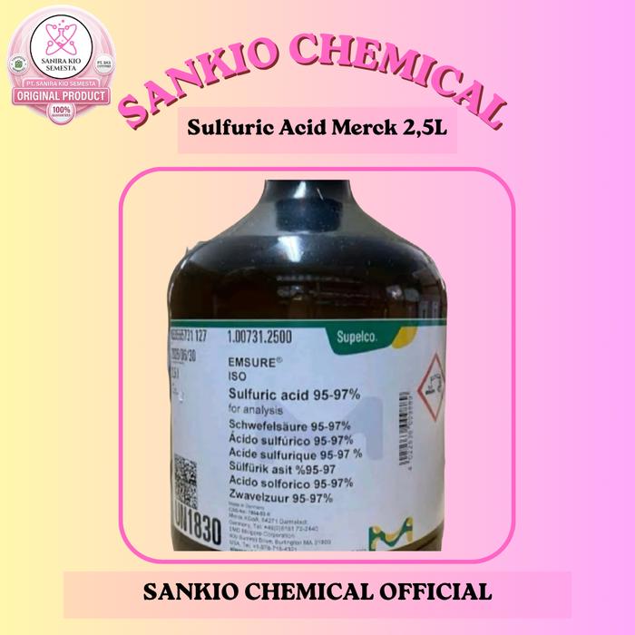 Sulfuric Acid 95-97% for Analysis EMSURE Supelco Merck 2.5L ACS, ISO, Reag. Ph Eur | Kualitas Labora