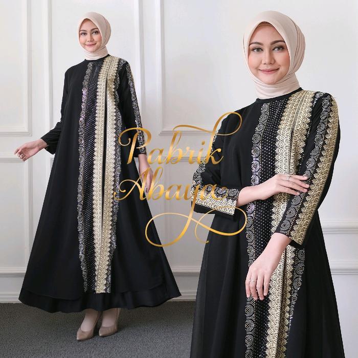 Gamis Abaya Turkey #5050 Bordir Payet by Pabrik Abaya Ceruty Muslim