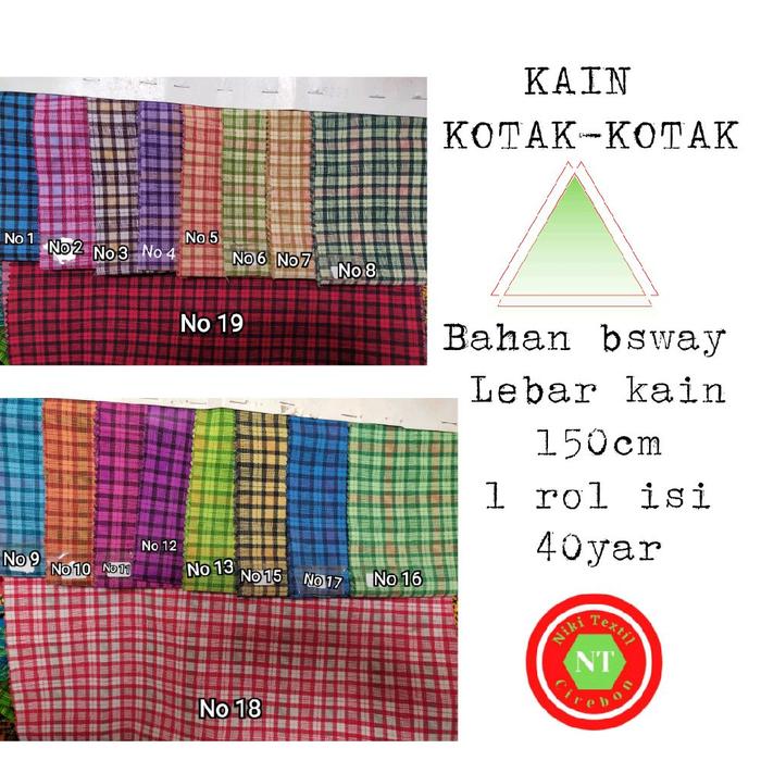 kain kotak bahan seragam sekolah paud TK SD SMP SMA kain seragam Perlengkapan