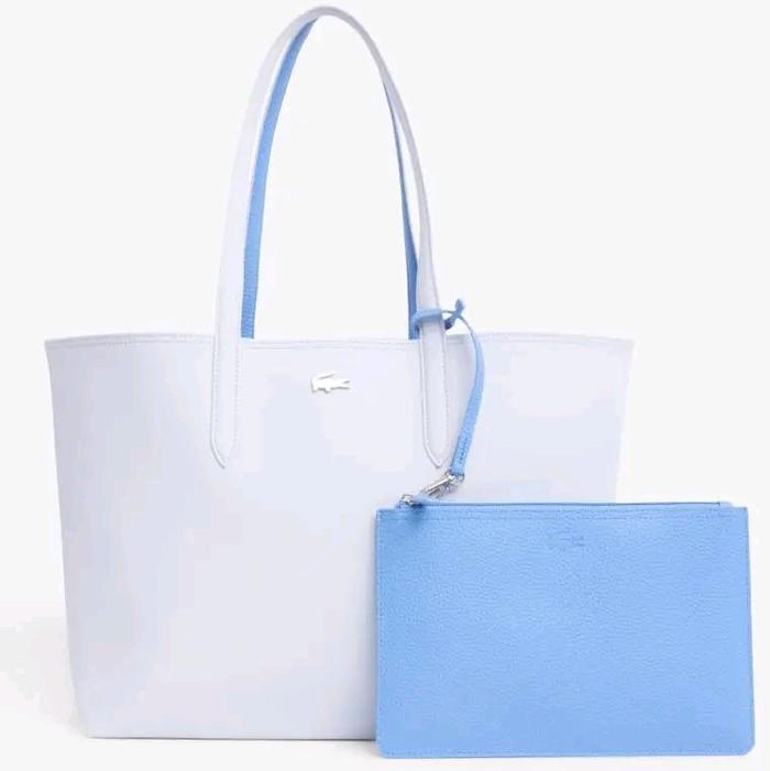LACOSTE Anna Reversible Tote with Pouch Original Tote Bag Wanita