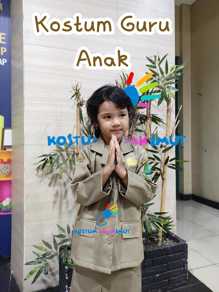 [KOSTUMANAKIMUT] Baju Guru Anak TK Paud - Kostum Guru Anak - Baju Guru PNS Anak - Baju Dinas Guru An