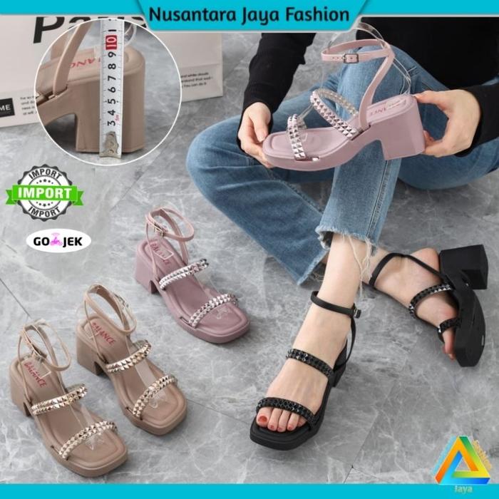 Sandal Heels Wanita Wedges Tali Gladiator HEXY Balance 2317-1