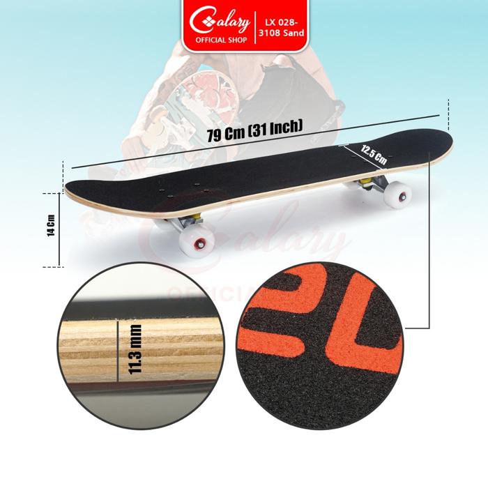 SPEEDS Skateboard XL Motif Kayu Fullset Dewasa Adult Remaja 028-3108