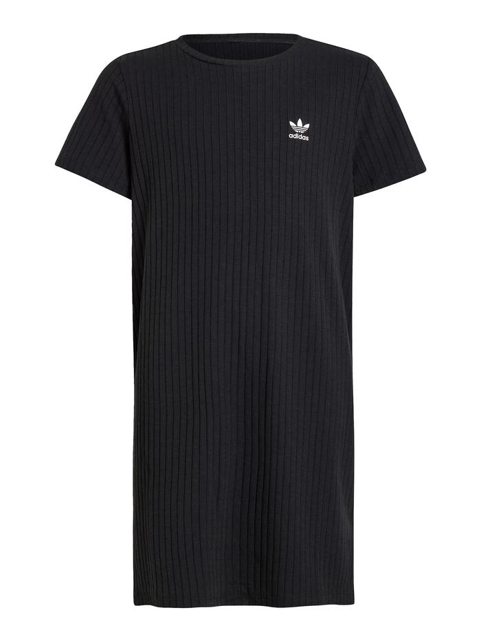Adidas RIB DRESS ANAK PEREMPUAN WARNA HITAM JC8429 dengan Desain Ribbed dan Logo Mini di Dada
