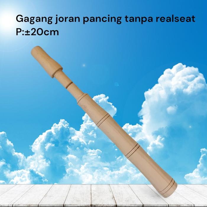 Gagang joran pancing kayu mahoni,siap pakai panjang±25cm