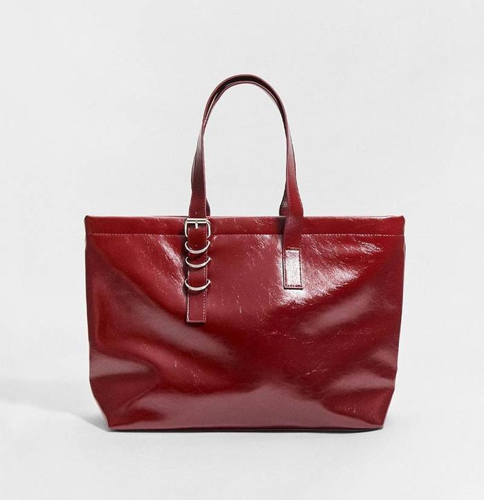 Tas Totebag Wanita STRADIVARIUS Bozorg Hitam PU Leather Branded Besar Muat Banyak – Factory Outlet I