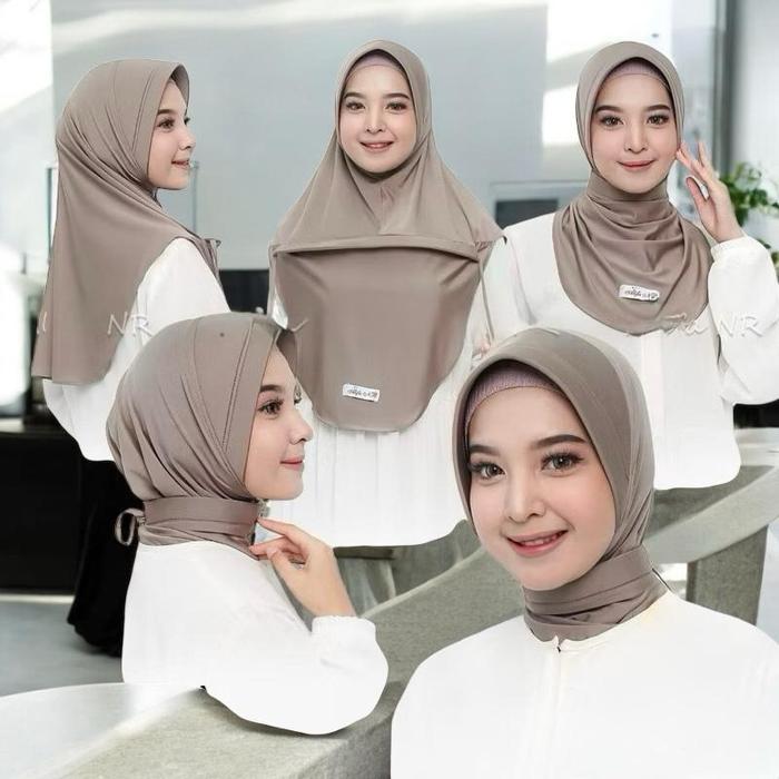 {GISNAHIJAB} Kerudung Dinas Polwan Tali ||  Kerudung Polwan Instan Pet || Jilbab Polwan Ikat Tali