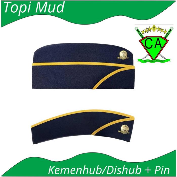 PROMO!!! topi mud/med/met wanita/Pria PNS + pin mud perhubungan/kemenhub/dishub