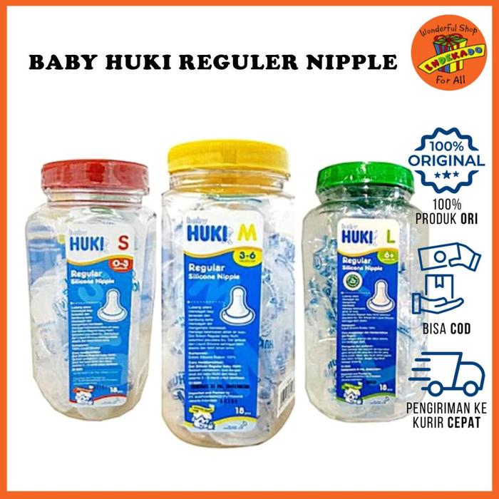 HUKI ORTHODONTIC SILICONE NIPPLE 1PC - Dot/Empeng Bayi - S