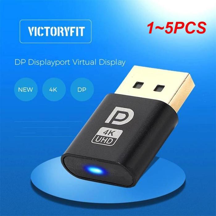 1~5PCS Virtual Display Adapter 4K Headless Ghost Emulator DP Display