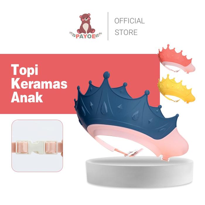 PAYOE Topi Keramas Anak Bayi Baby Shower Cap Pelindung Mandi Anak