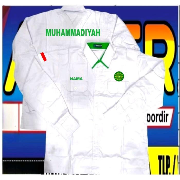 ready stok bordir kemeja Muhammadiyah baju Muhammadiyah seragam Muhammadiyah Pdh Muhammadiyah Pdl Mu