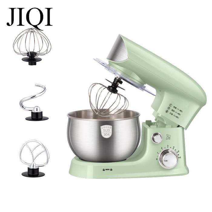 JIQI Stainless Steel Electric Chef Stand Food Mixer Automatic Whisk Eggs Beater Cream Blender Cake B