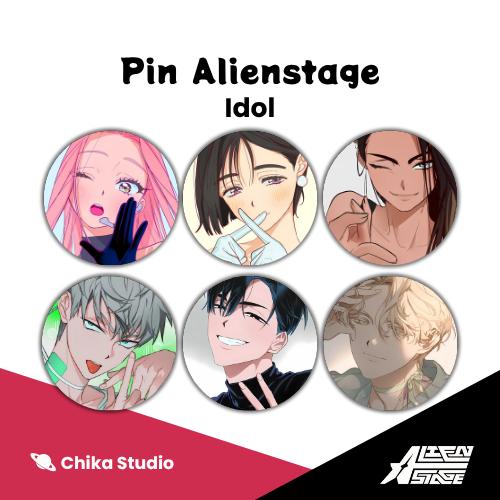 [Alien Stage Fan Merchandise] Pin Button Peniti & Magnet Alien Stage - Idol Au | 32mm 44mm 58mm