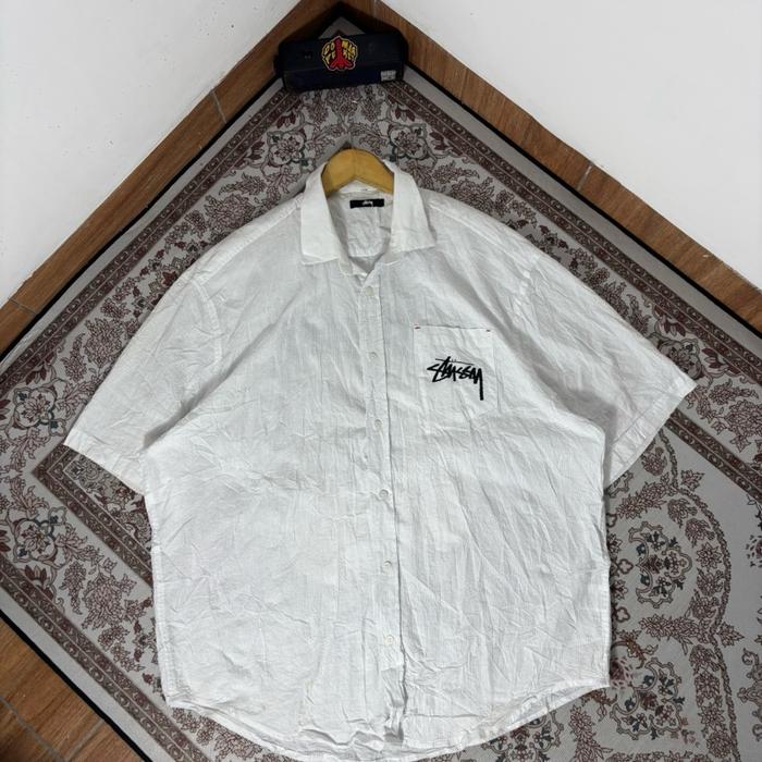 Kemeja Stussy Cherry 8ball White Second