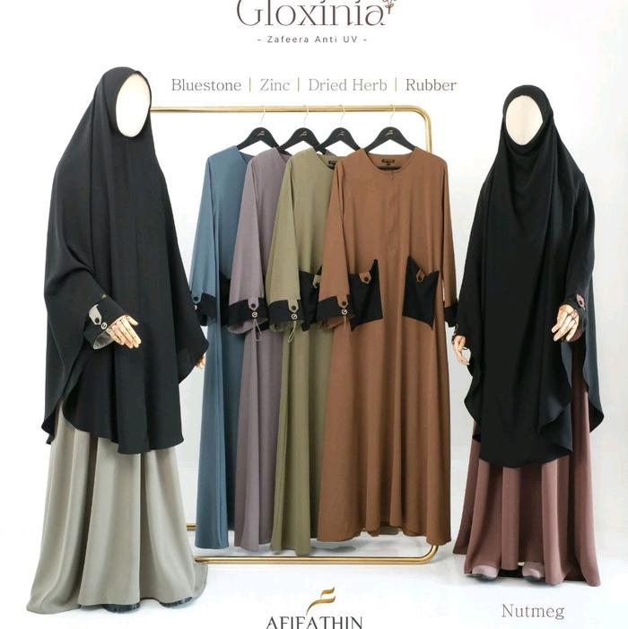 [READY] GLOXINIA SERRIES AFIFATHIN BY WINA | GAMIS SET | SET KHIMAR LONG | KHIMAR JUMBO | ZAFEERA AN