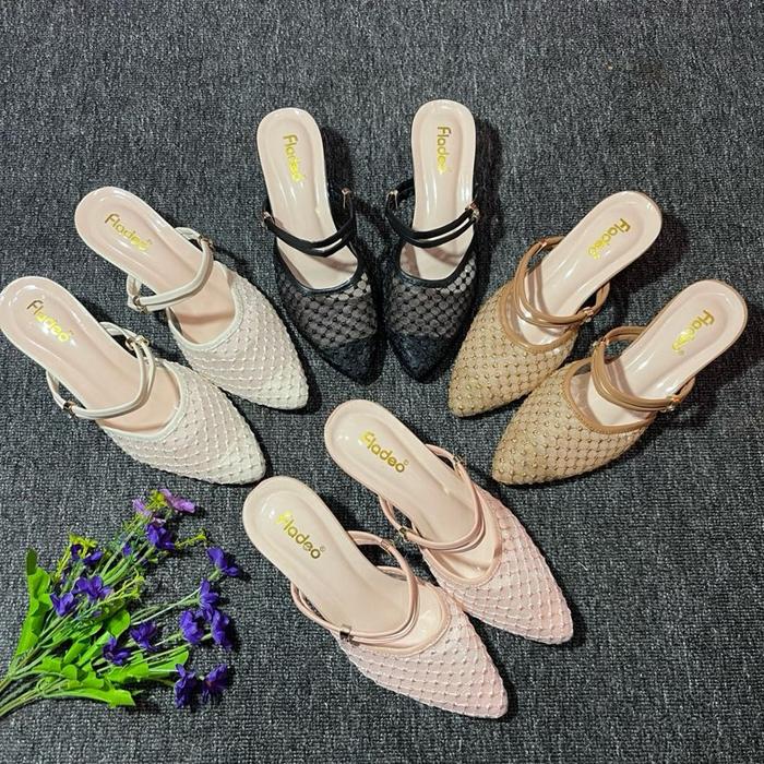 Fld Clara bustong heels 5cm pesta wanita sepatu elegan