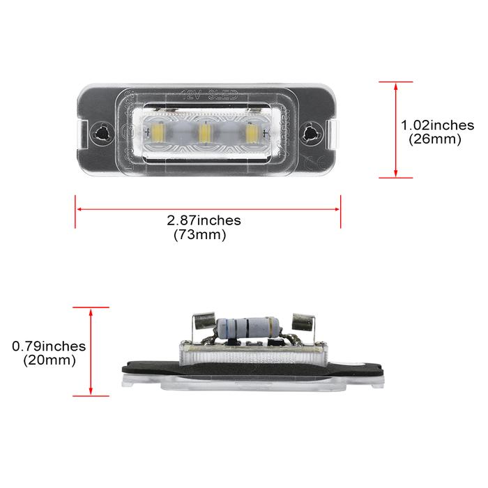 2X Kesalahan Gratis Nomor LED Lampu Plat Nomor Mobil Ekor Lampu untuk