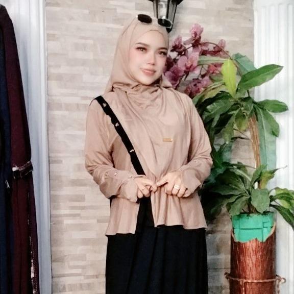 Kania Set Hijab Bahan Rayon Spandek Model Terbaru Gamis Muslim Wanita Syari