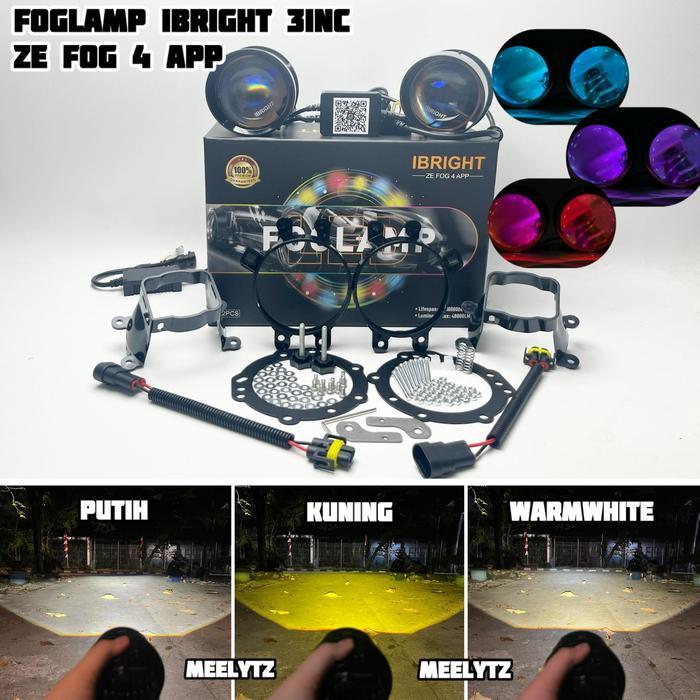 IBRIGHT ZE FOG 4 - Foglamp Honda & Toyota Universal 3inc Blue Lens