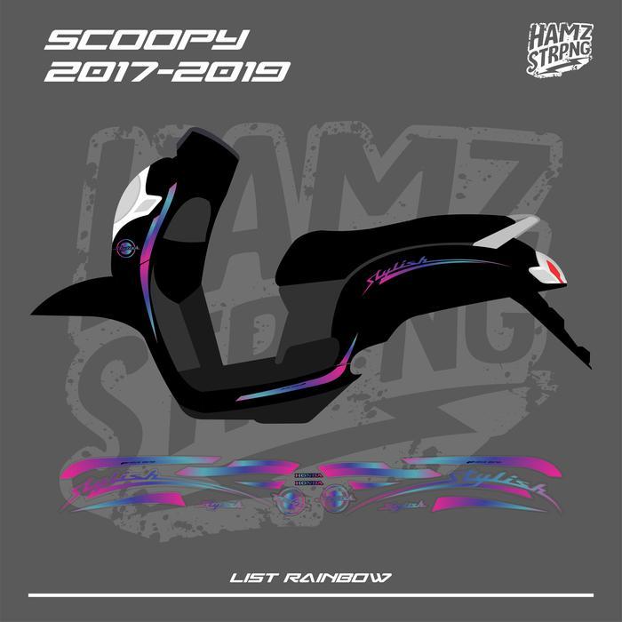 Striping Transparan Scoopy New 2017-2019 Stylish Konsep proper simpel OSEAN