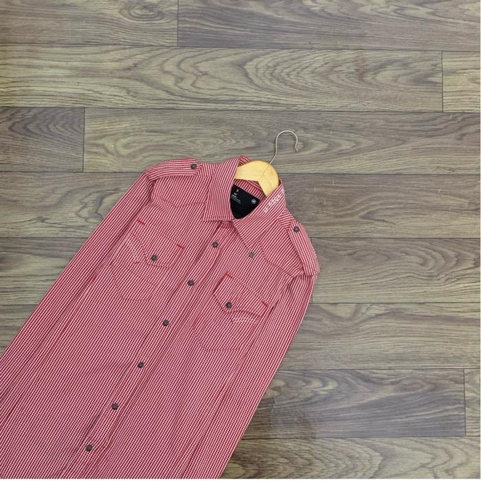 Kemeja GSTAR RAW Branded Casual Gingham Long Sleeve