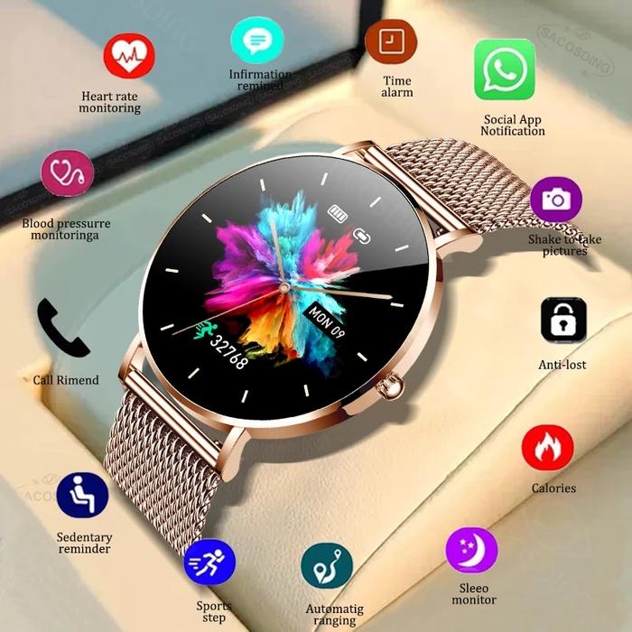 Jam Tangan Pintar Wanita Modis 2022 Baru Jam Tangan Pintar Pria