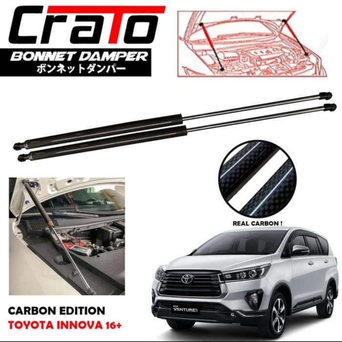 CRATO SHOCK KAP MESIN ENGINE HOOD DAMPER CARBON TOYOTA INNOVA REBORN R1