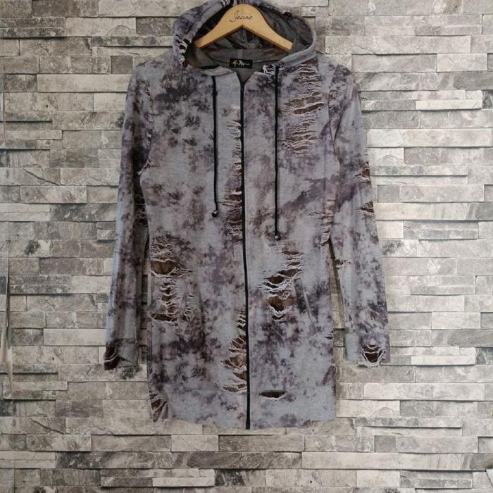 ( size m ) vintage Y2K maraxia bleached distressed visual kei hoodie gothic punk