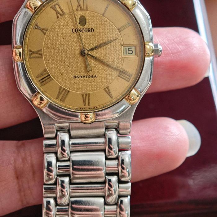 JAM CONCORD ORIGINAL 1000% EMAS MURNI N STAINLESS Watches tangan mewah