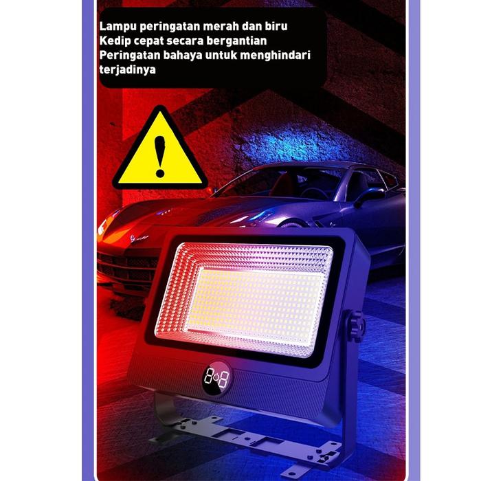 100% Asli Upgrade Lampu LED Solar Emergency Lampu tenaga surya Power Sel Surya Lampu Panel