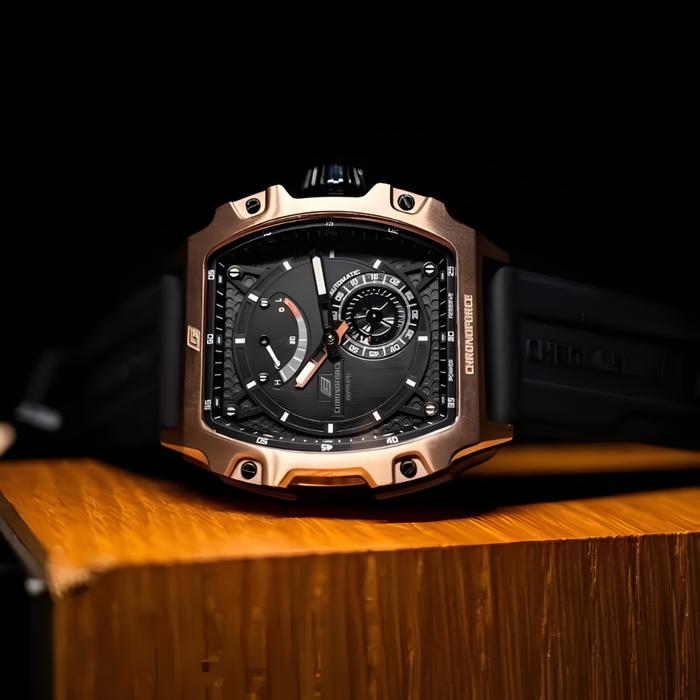 Chronoforce 5338G automatic jam tangan pria sport mekanik power reserve original tahan air