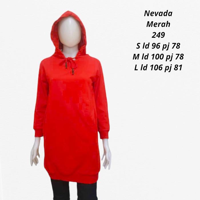 SWEATER TUNIK/SWEATER HOODIE WANITA BY NEVADA