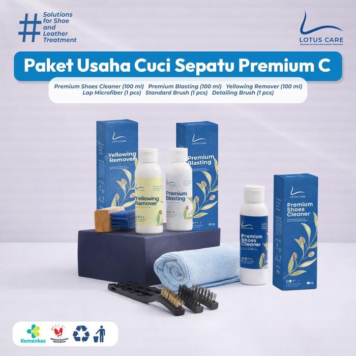 Lotus Care - Paket Cuci Sepatu Minipack,Paket Usaha Laundry Sepatu Rumahan, Unyellowing, Shoes Clean