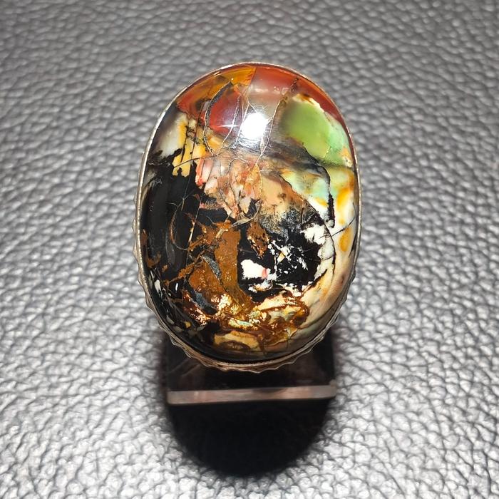 CINCIN BATU AKIK ASLI NATURAL 100% PANCAWARNA GARUT EDONG - BGT020