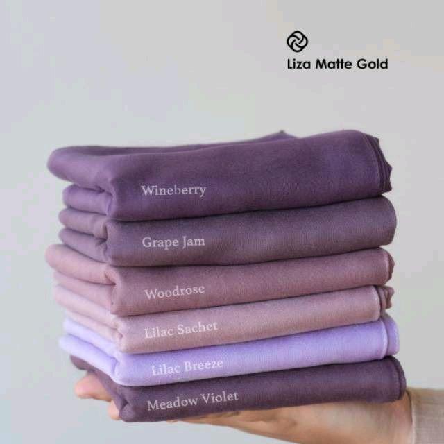 Hijab Deenay Liza Wood rose||Wine berry||Lilac sachet||Grape jam ||Lilac breeze||Meadoe violet