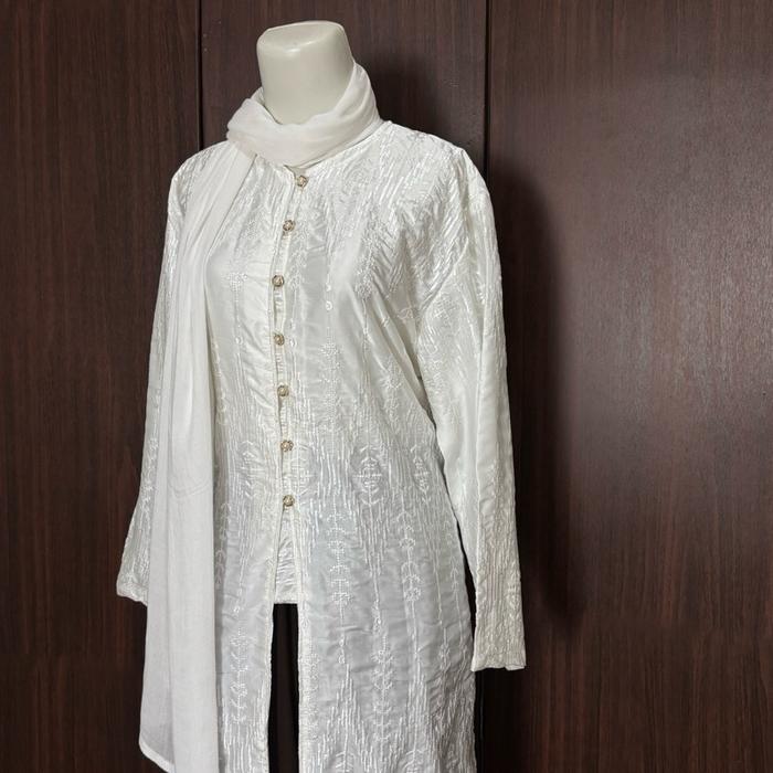 KAREEN TUNIK - Tunik lebaran, tunik maxmara, tunik silk, satin embroidery