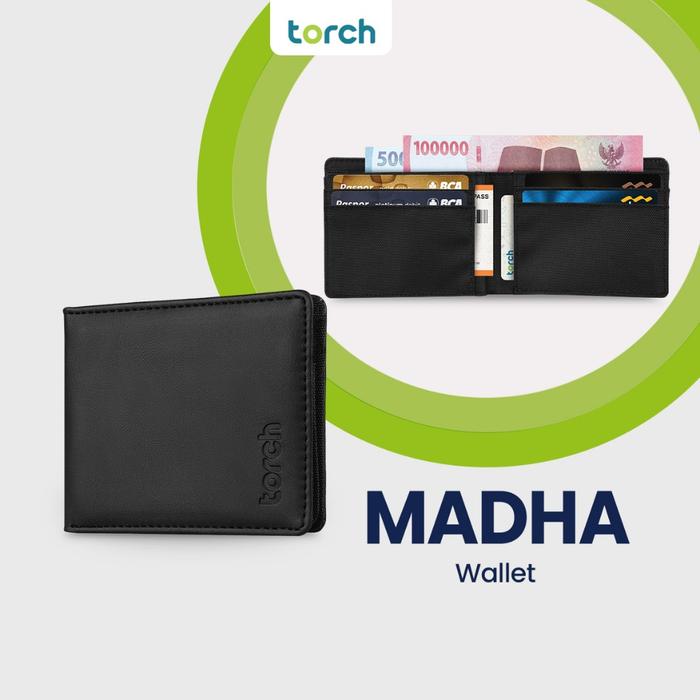 TORCH Madha Dompet Simple Extra Lipat Pria Wanita Tempat Kartu Uang STNK Karcis Kuat Tahan Air - Wal