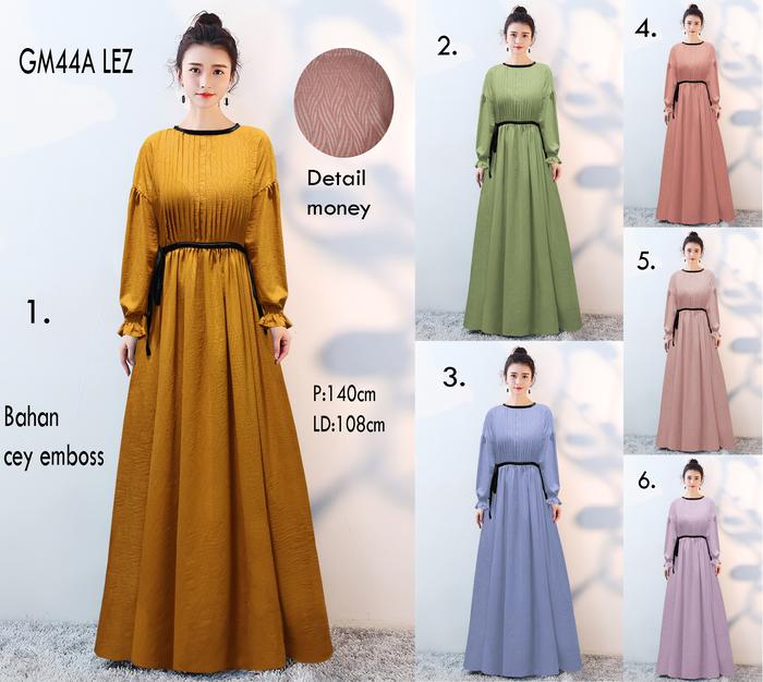 Gamis Wanita Bahan Cey Emboss Premium Daily Look Anggun - Gamis Wanita Lebaran 2026 Terbaru